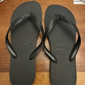 Havaianas Unisex Top Flip Flop Sandal Black Women's Size 11/12 Men's‎ Size 9/10